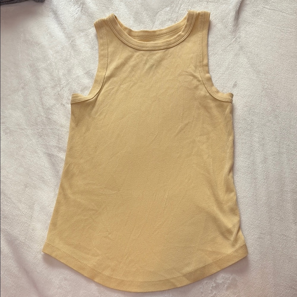 SO Sleeveless Light Yellow Tank Top